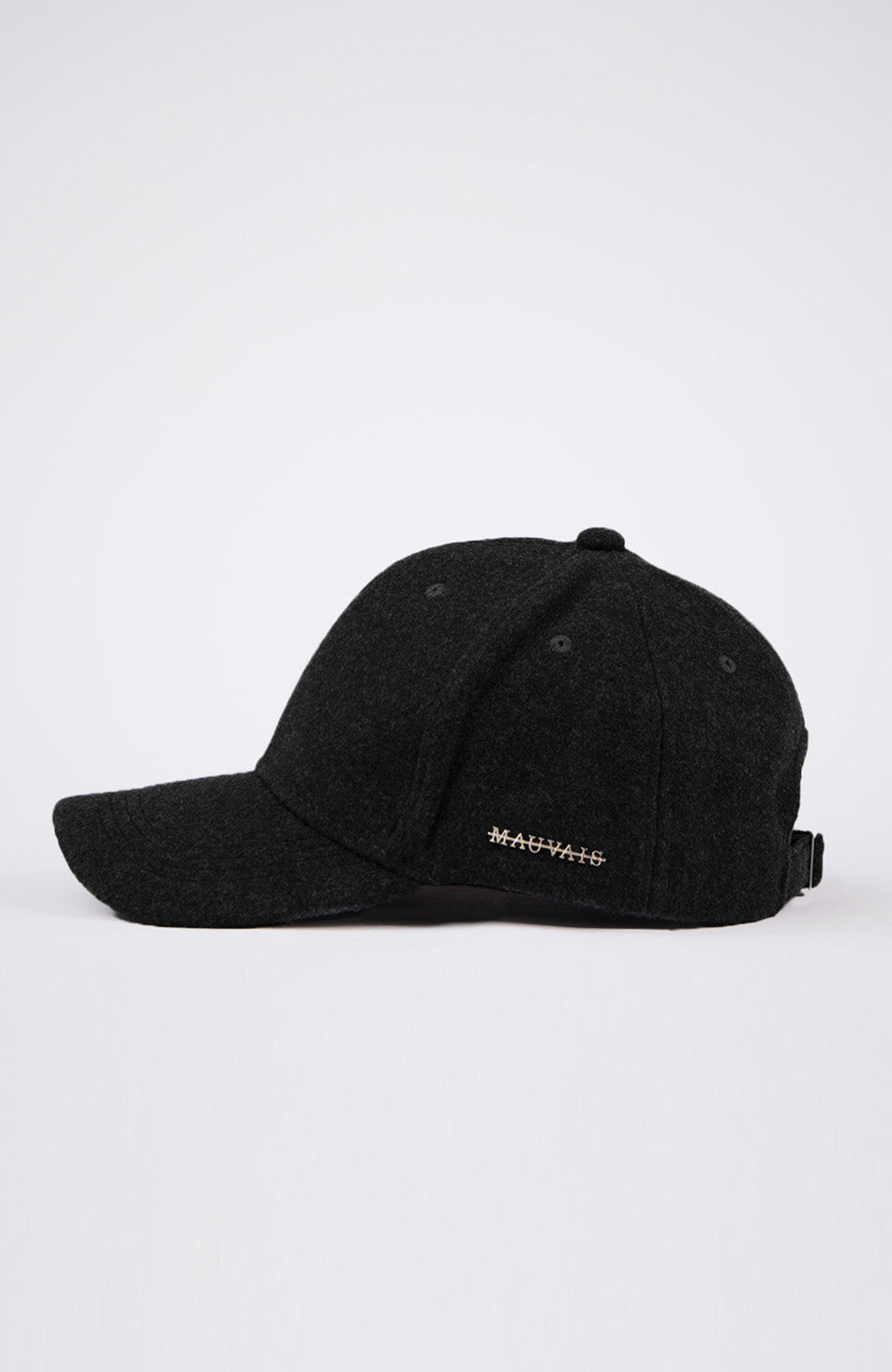Melton Wool Cap in Black