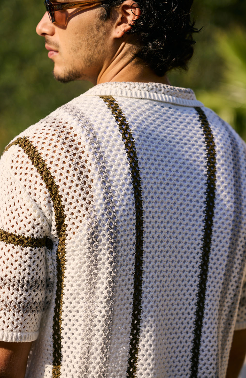 Brisa Cotton Crochet Stripe Shirt – MAUVAIS
