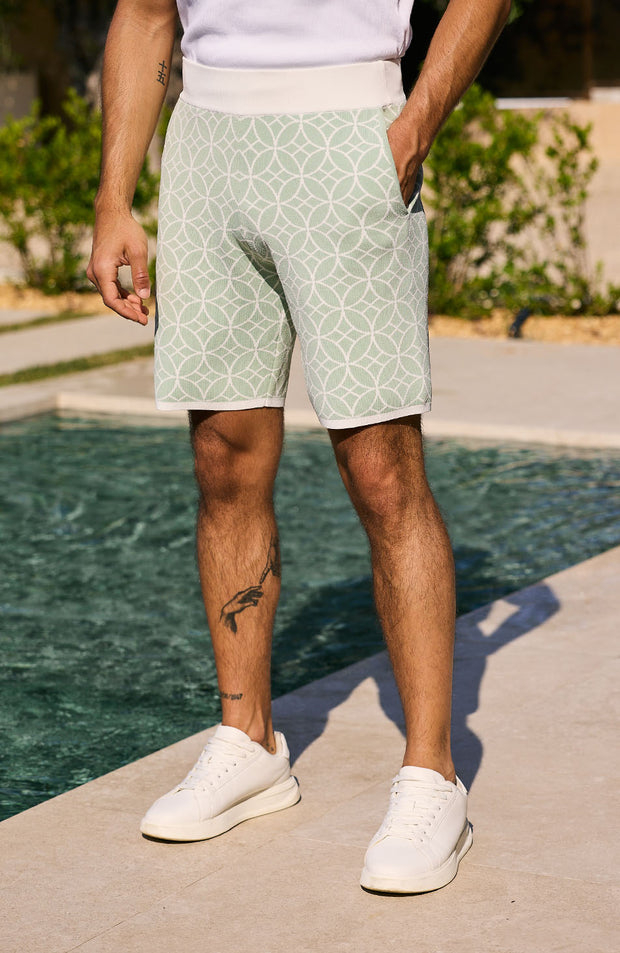 Solato Jacquard Knit Short in Mint