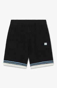 Malibu Cotton Crochet Shorts in Black