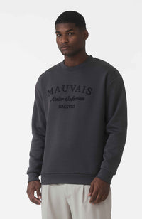 Ricamo Regular Logo Crew Sweatshirt in Slate