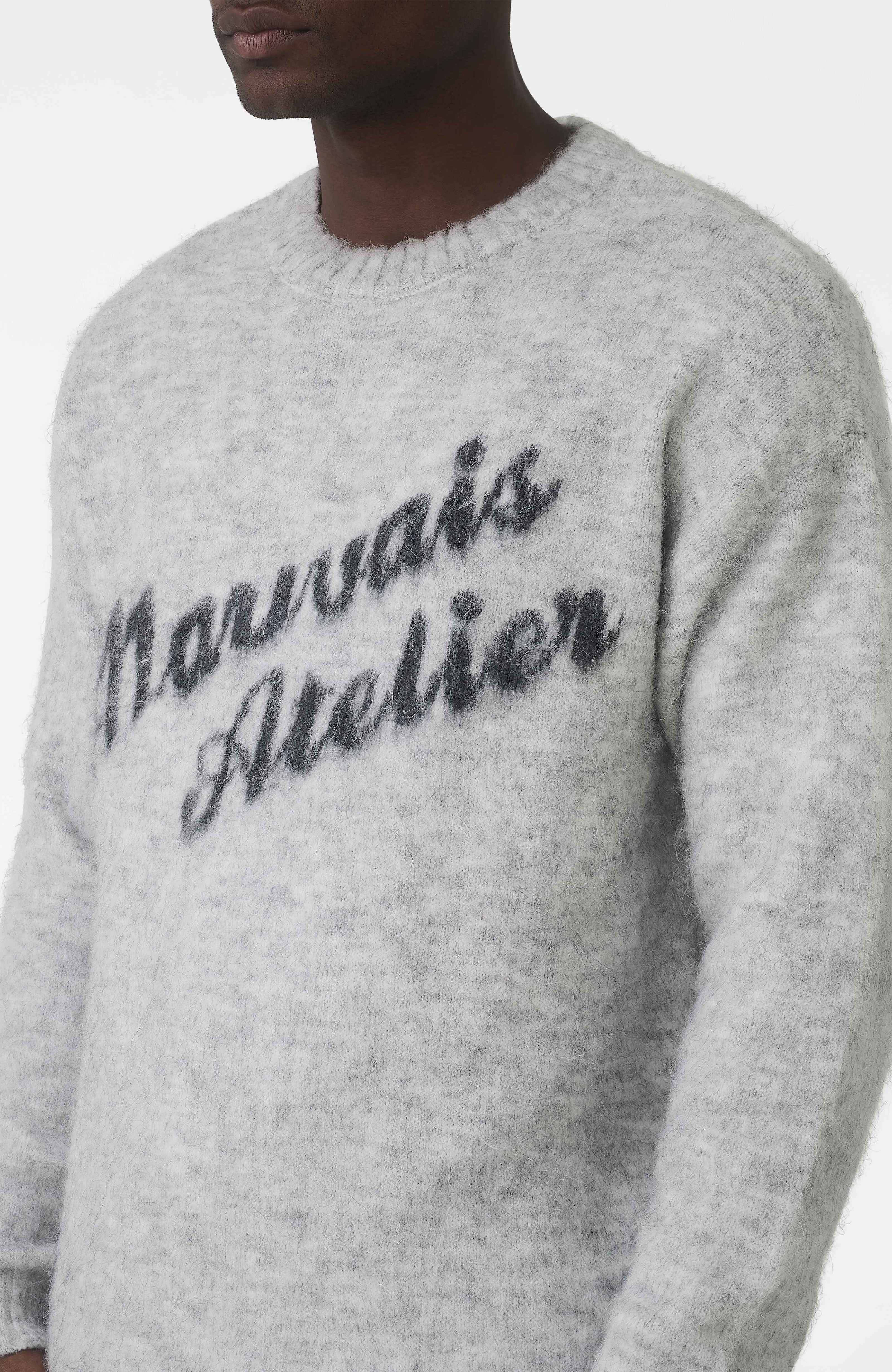 Atelier Oversized Brushed Knit Jumper in Grey