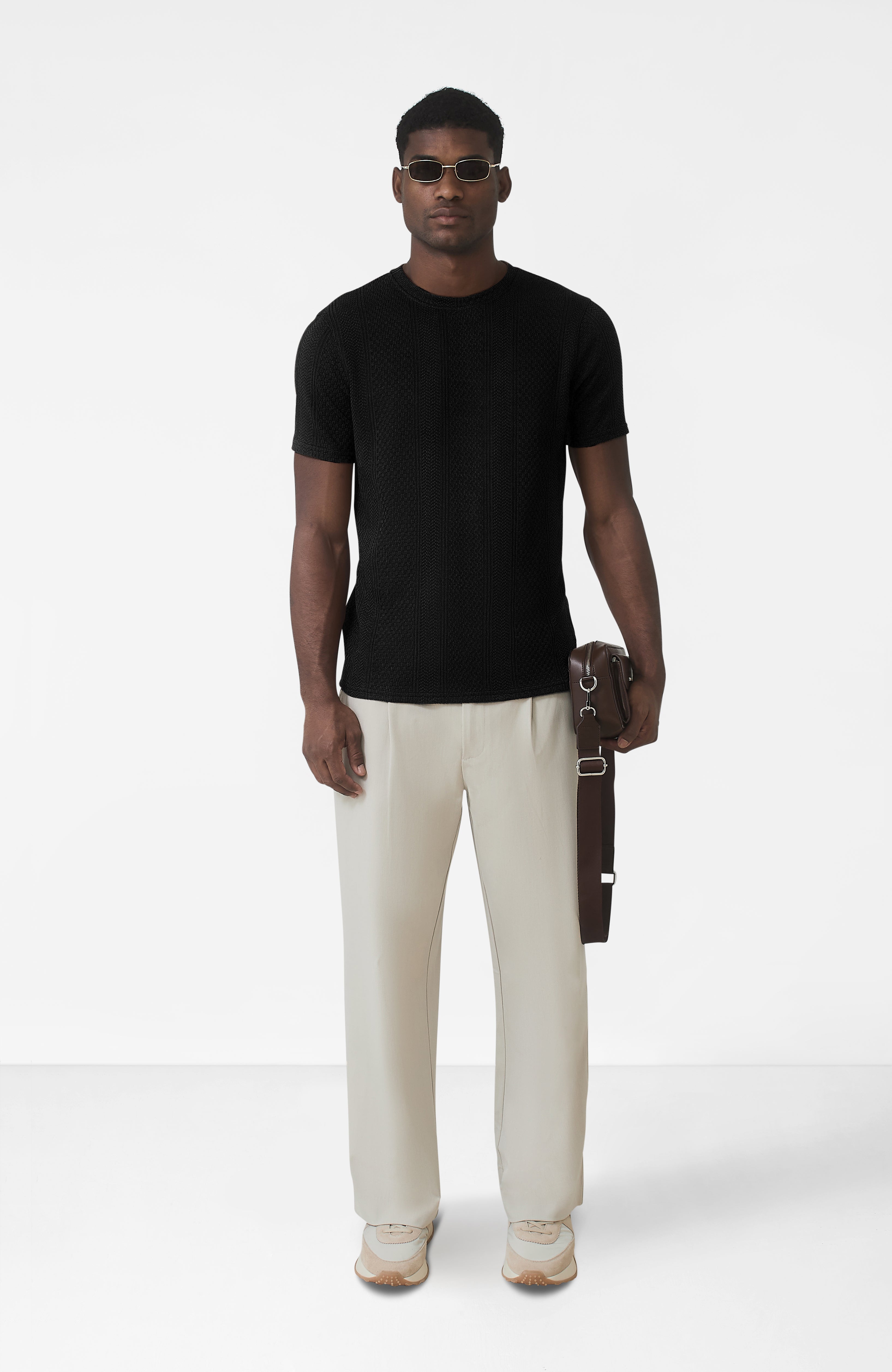 Model is 6'2 with size M chest, wearing a size M