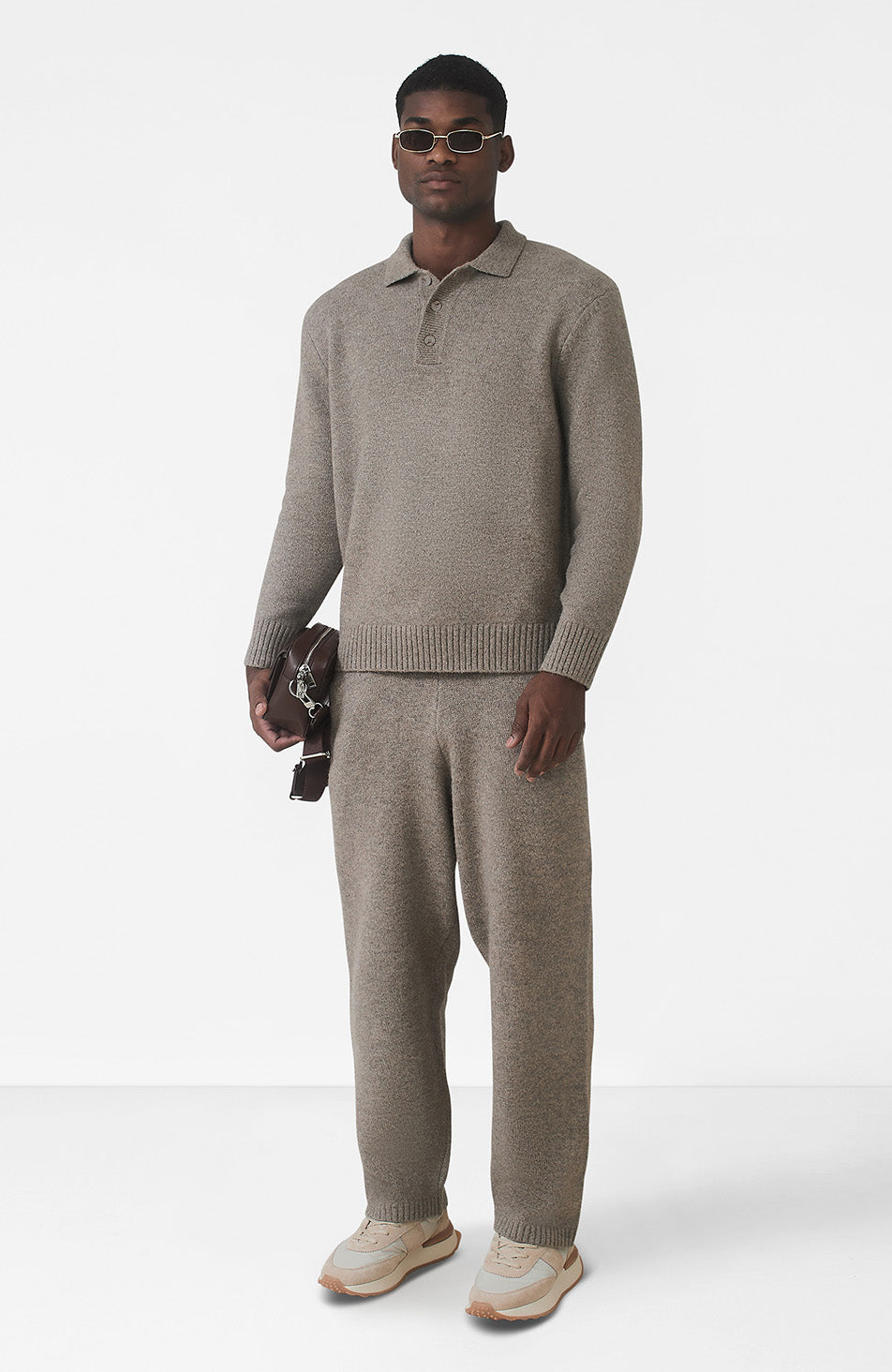 Montreux Knitted Jogger in Beige