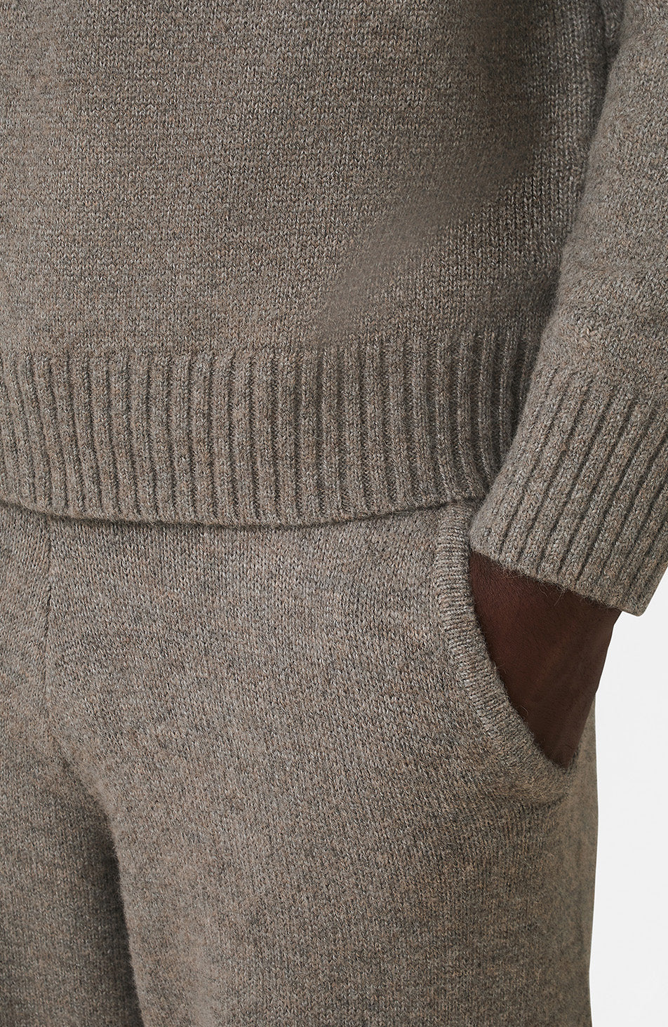 Montreux Knit Button Up Jumper in Beige