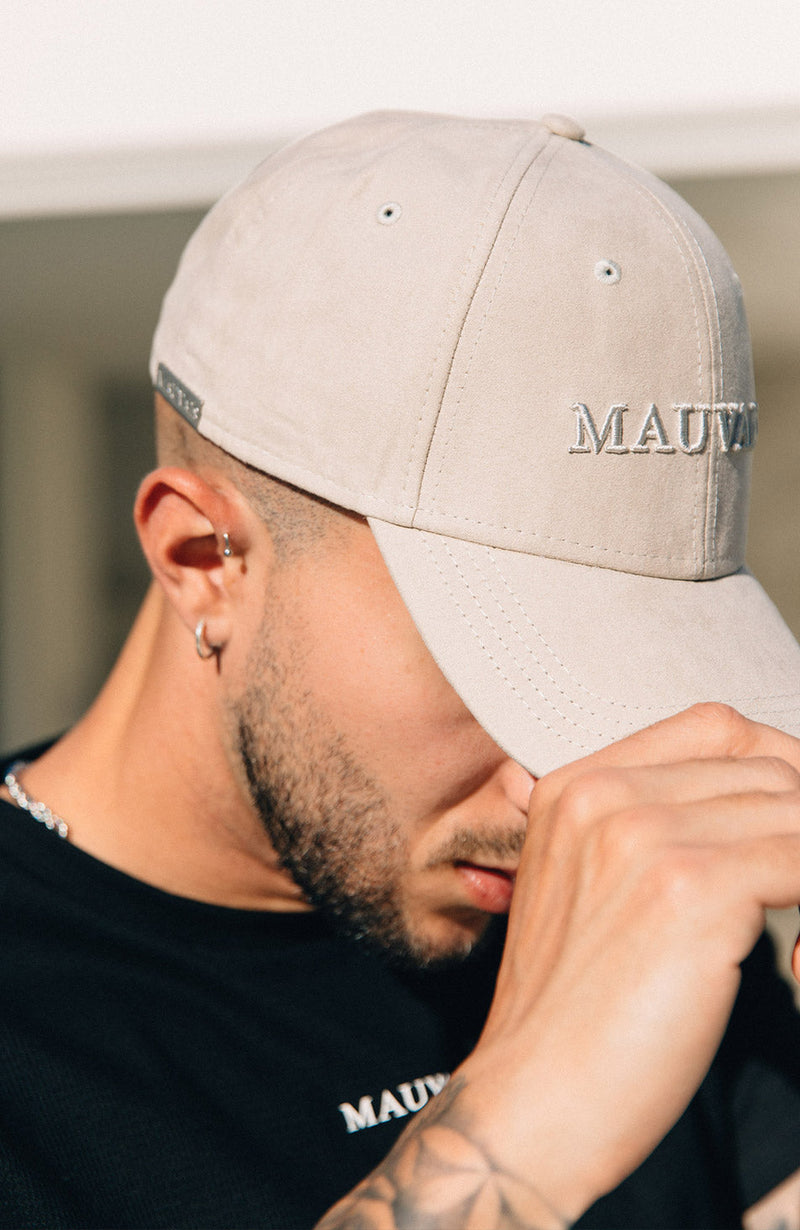 Tonal Embroidery Logo Cap in Taupe