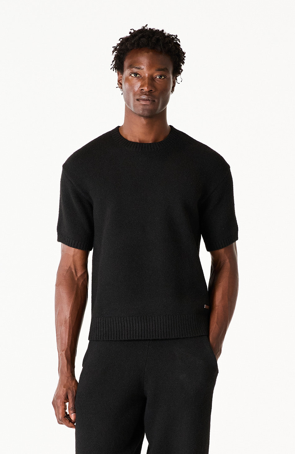 Monogram Montreux Knit T-Shirt in Black
