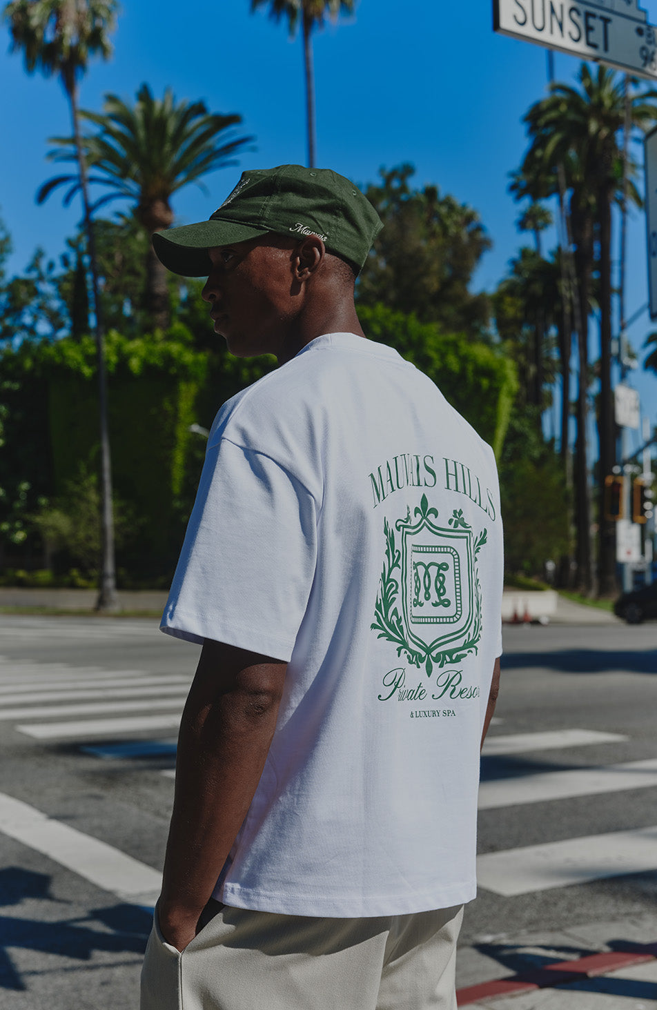 Hills Crest Graphic T-shirt in White