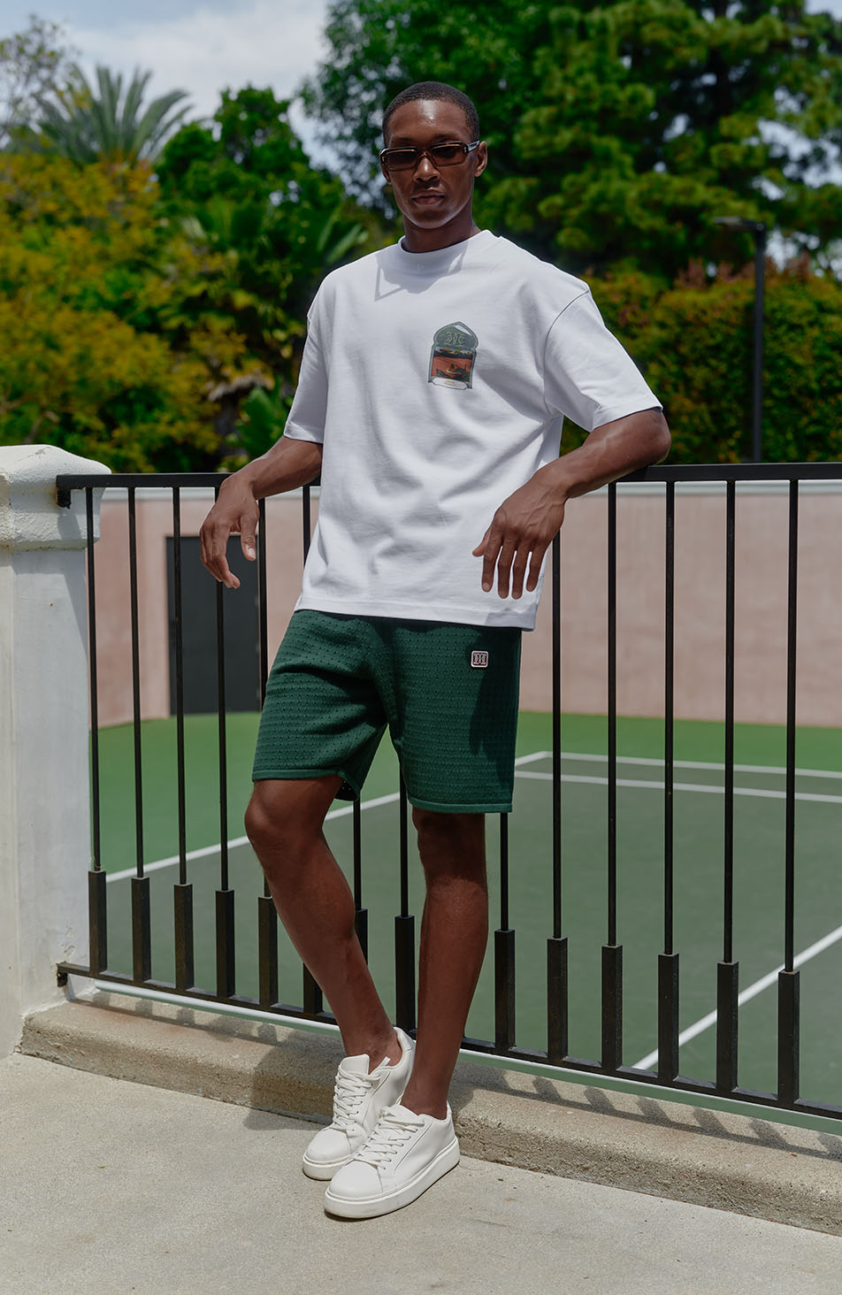 Marmont Pointelle Knitted Shorts Green