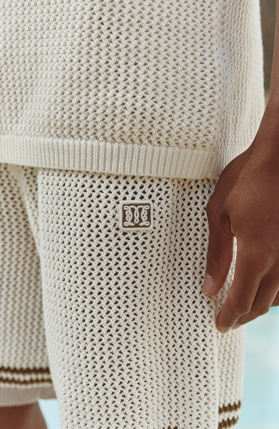 Malibu Cotton Crochet Shorts in White