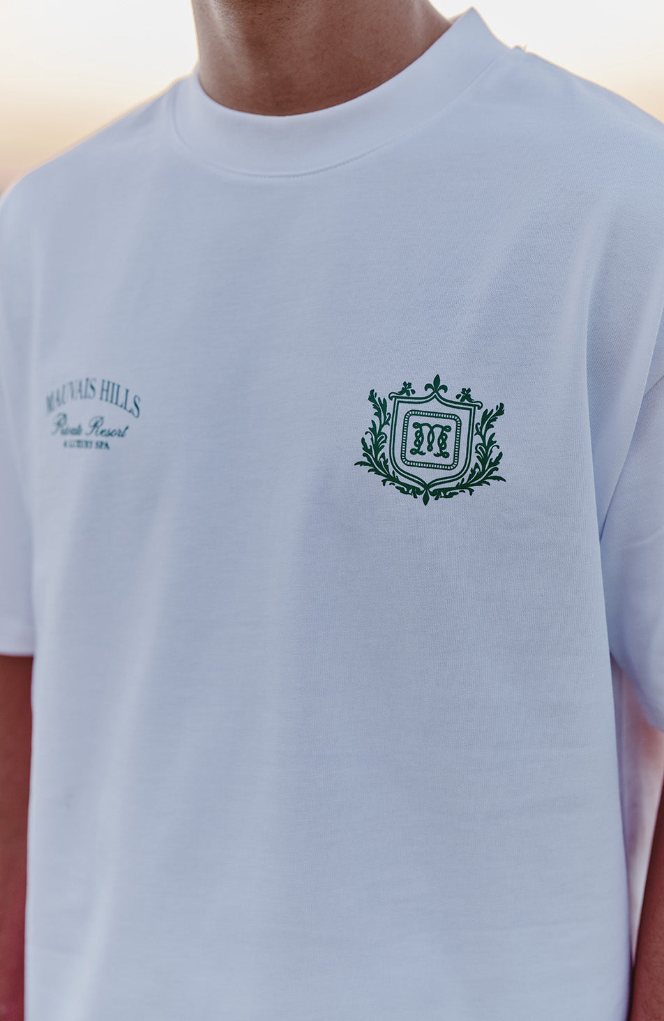 Hills Crest Graphic T-shirt in White