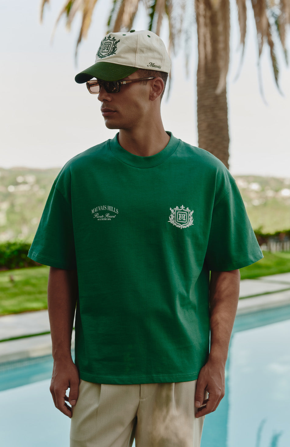 Hills Crest Graphic T-shirt in Green
