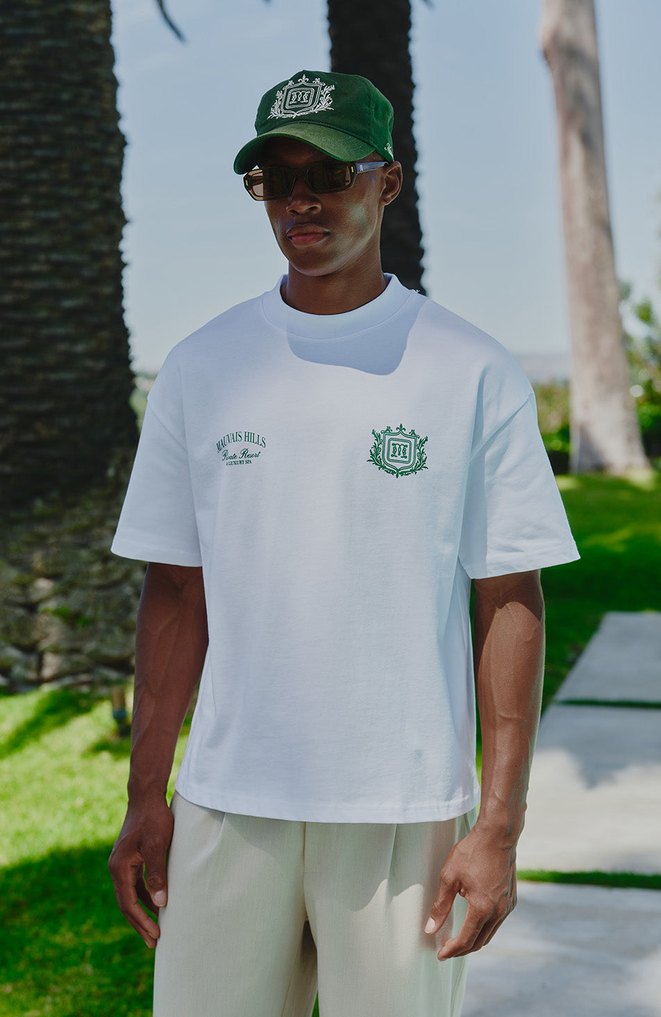 Hills Crest Graphic T-shirt in White