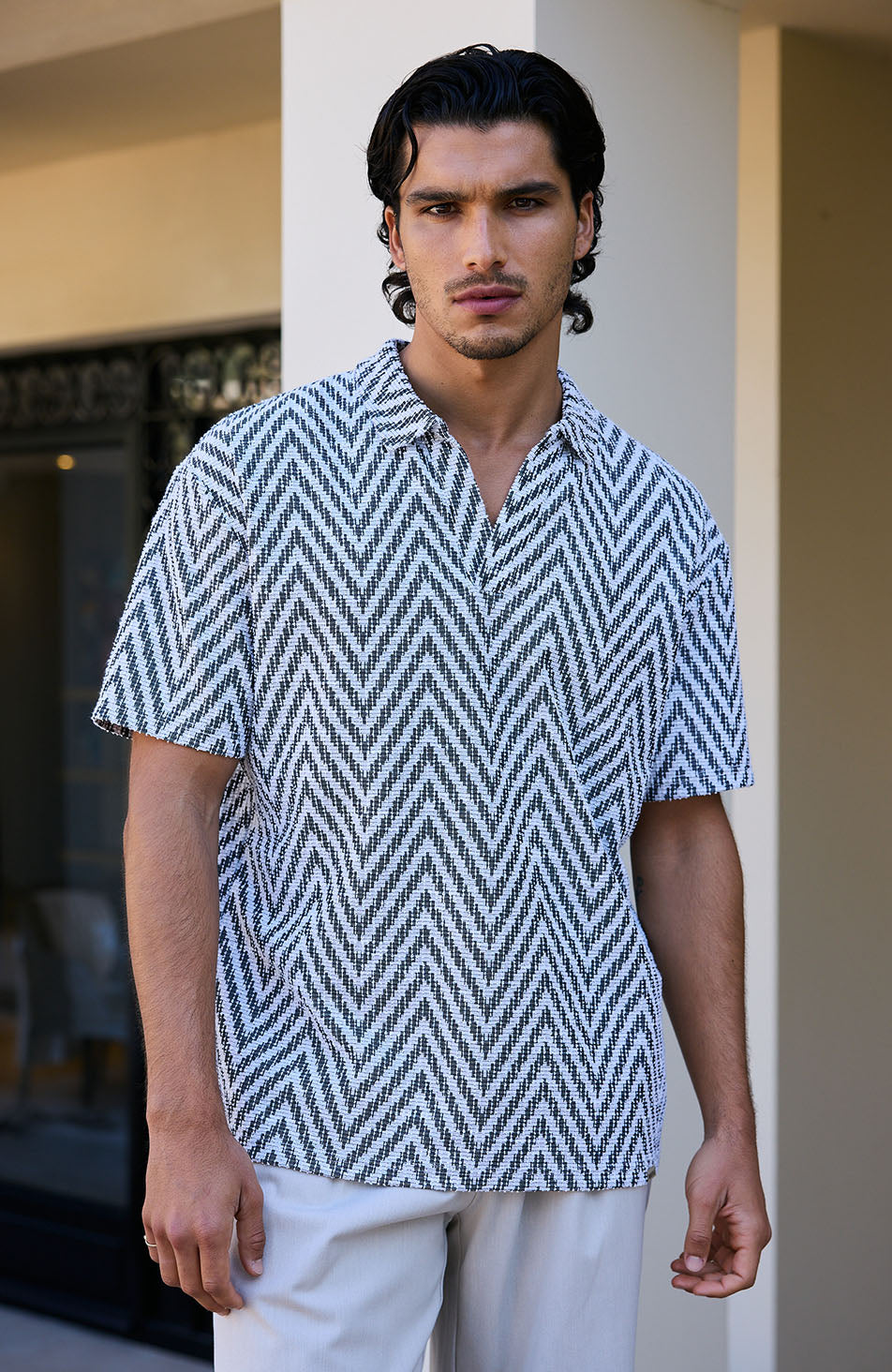 Model is 5'11 with size S chest, wearing size S