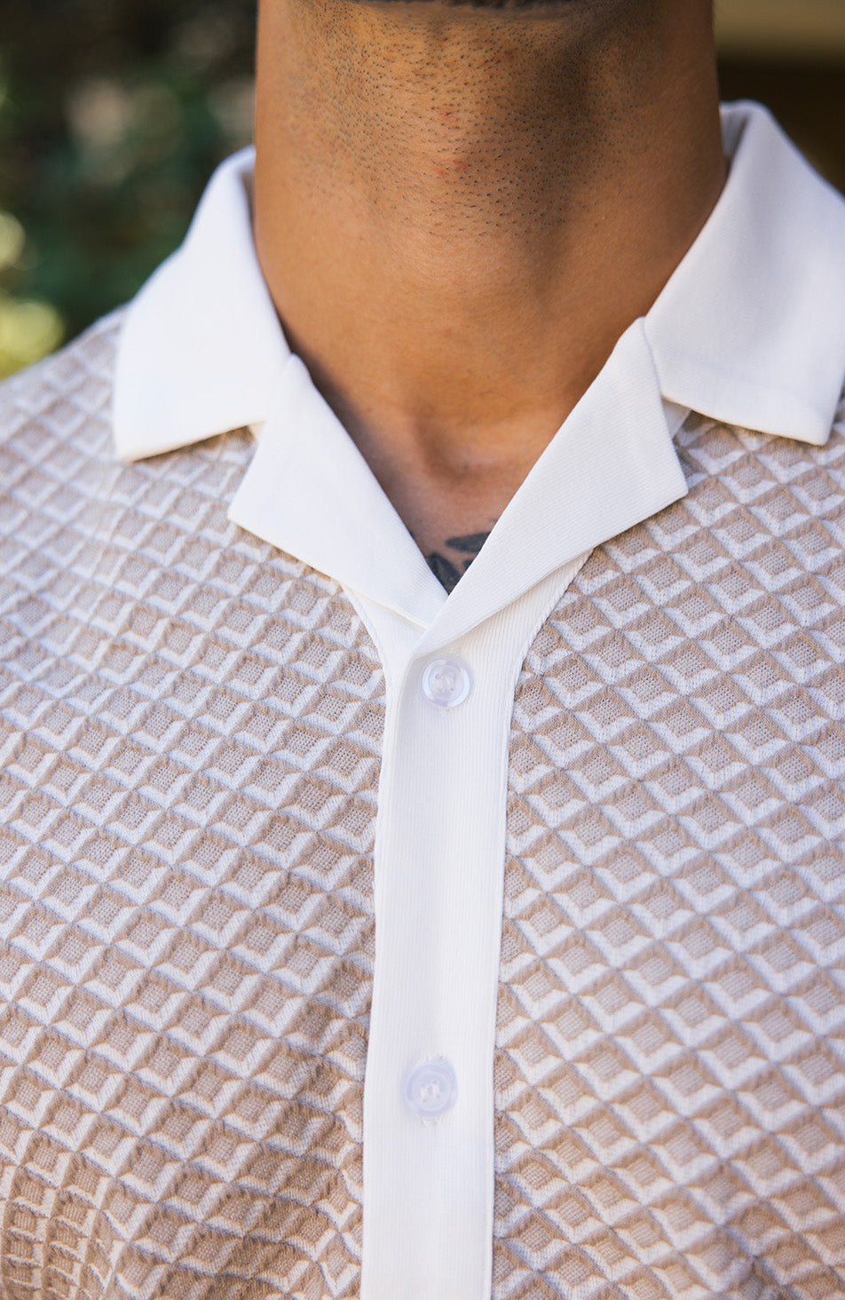 Salerno Slim Shirt in Beige