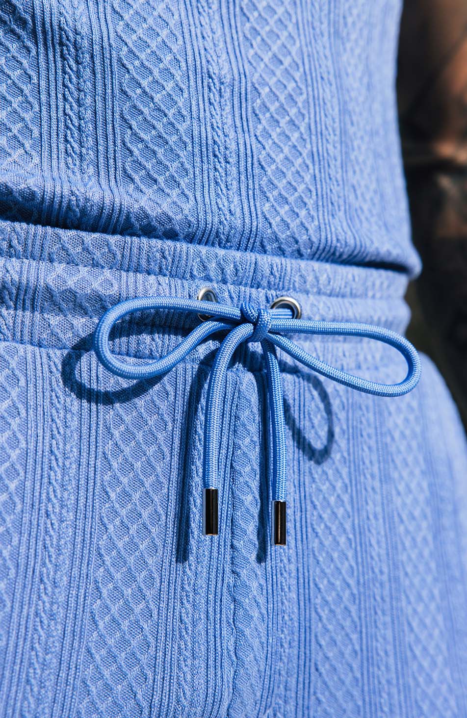 Tanami Textured Stretch Slim Short in Blue