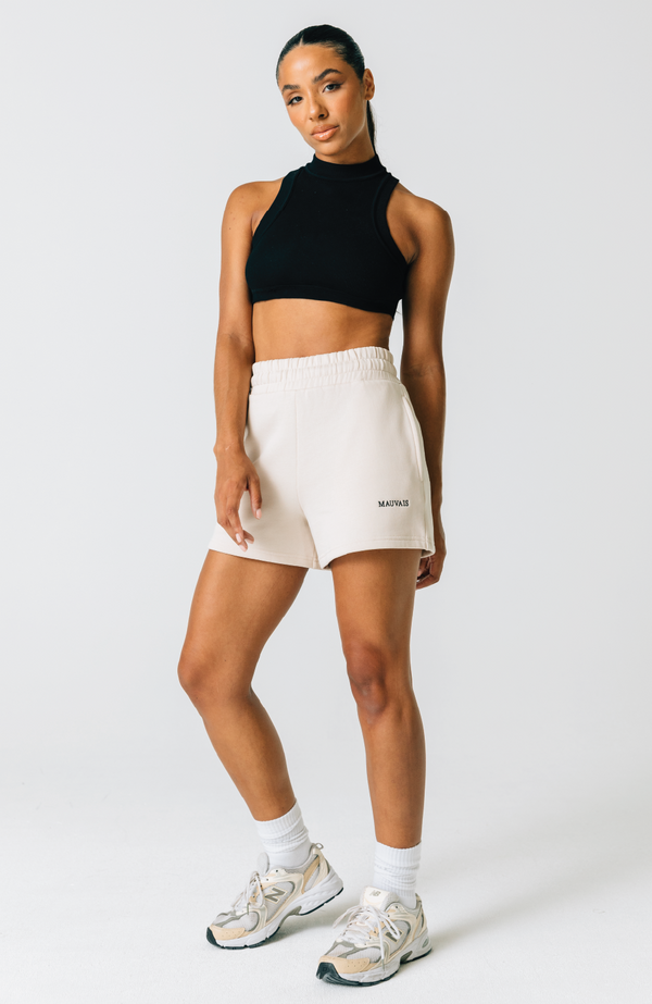 Womens Selena Sweat Shorts in Oatmeal
