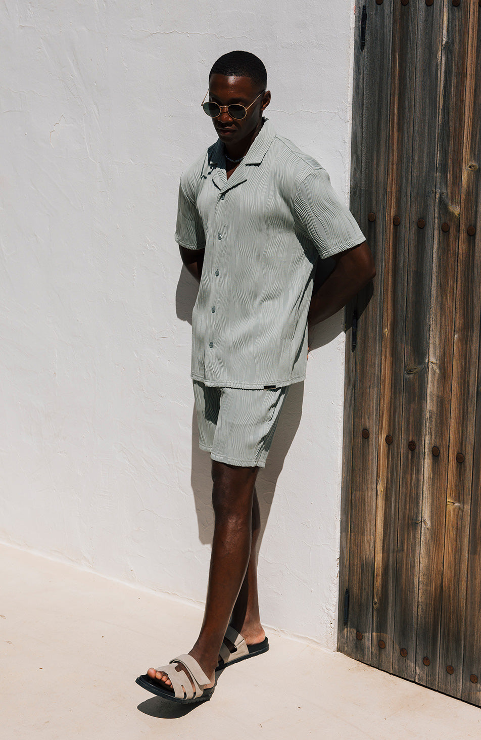 Relaxed Fit Wave Shirt in Sage