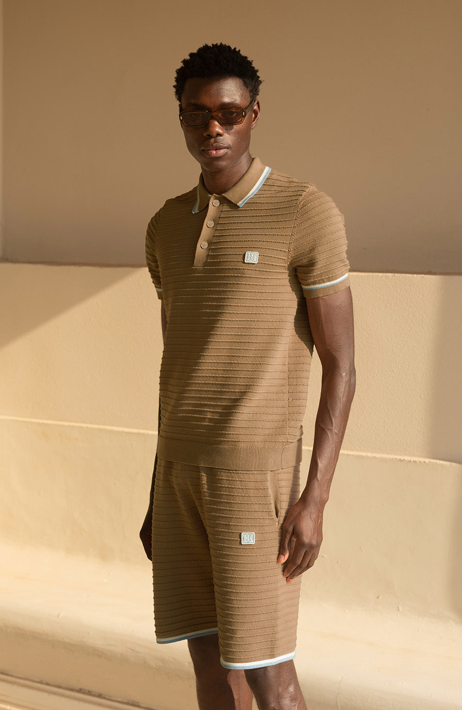 Model is 6'2, chest 37.5", wearing a size M