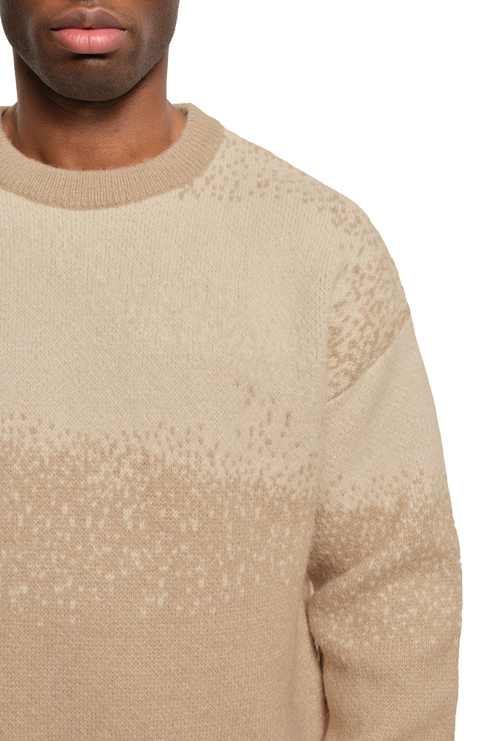 Salvador Ombre Knit Jumper in Beige