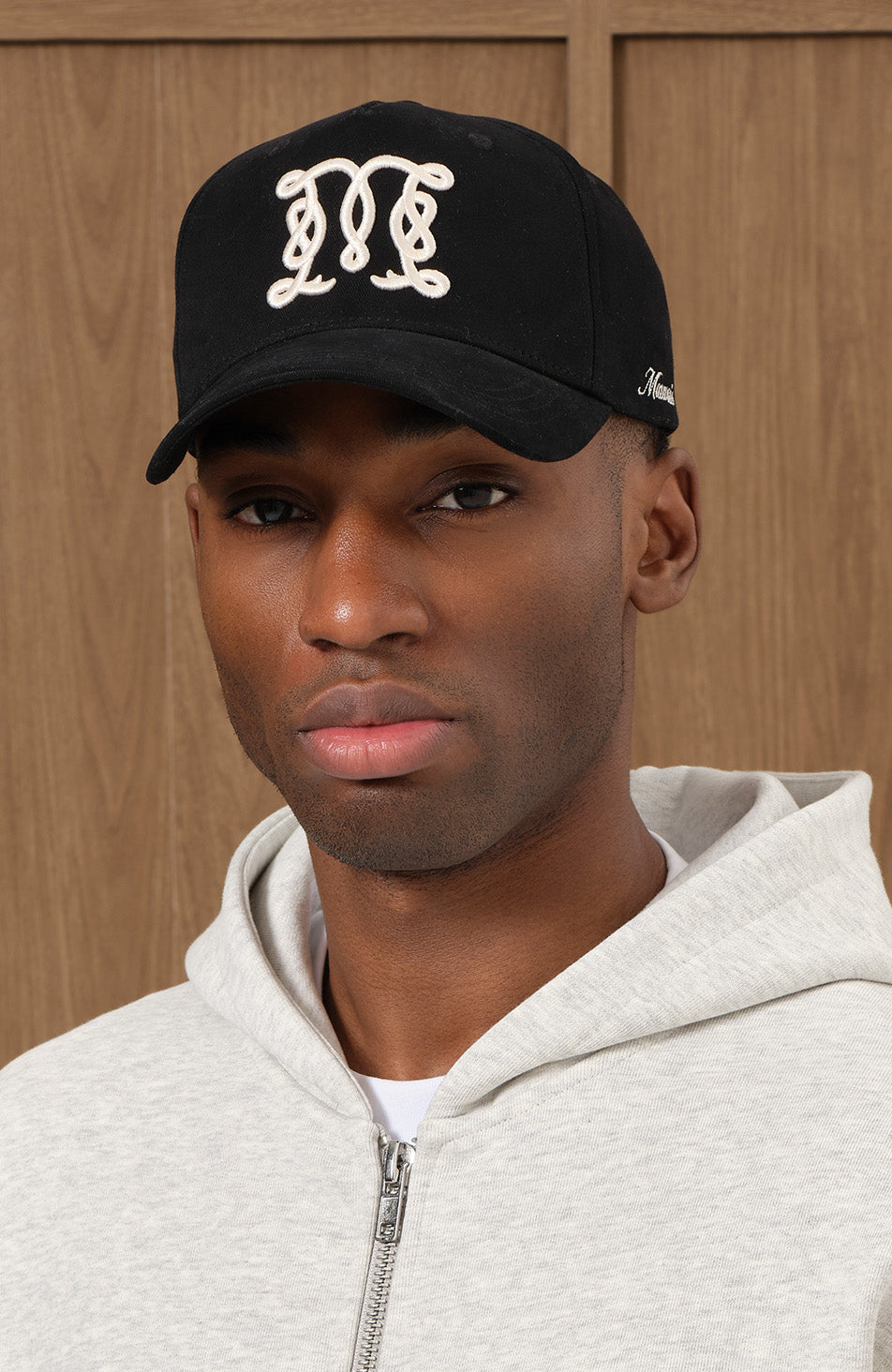 Monogram Trucker Cap in Black