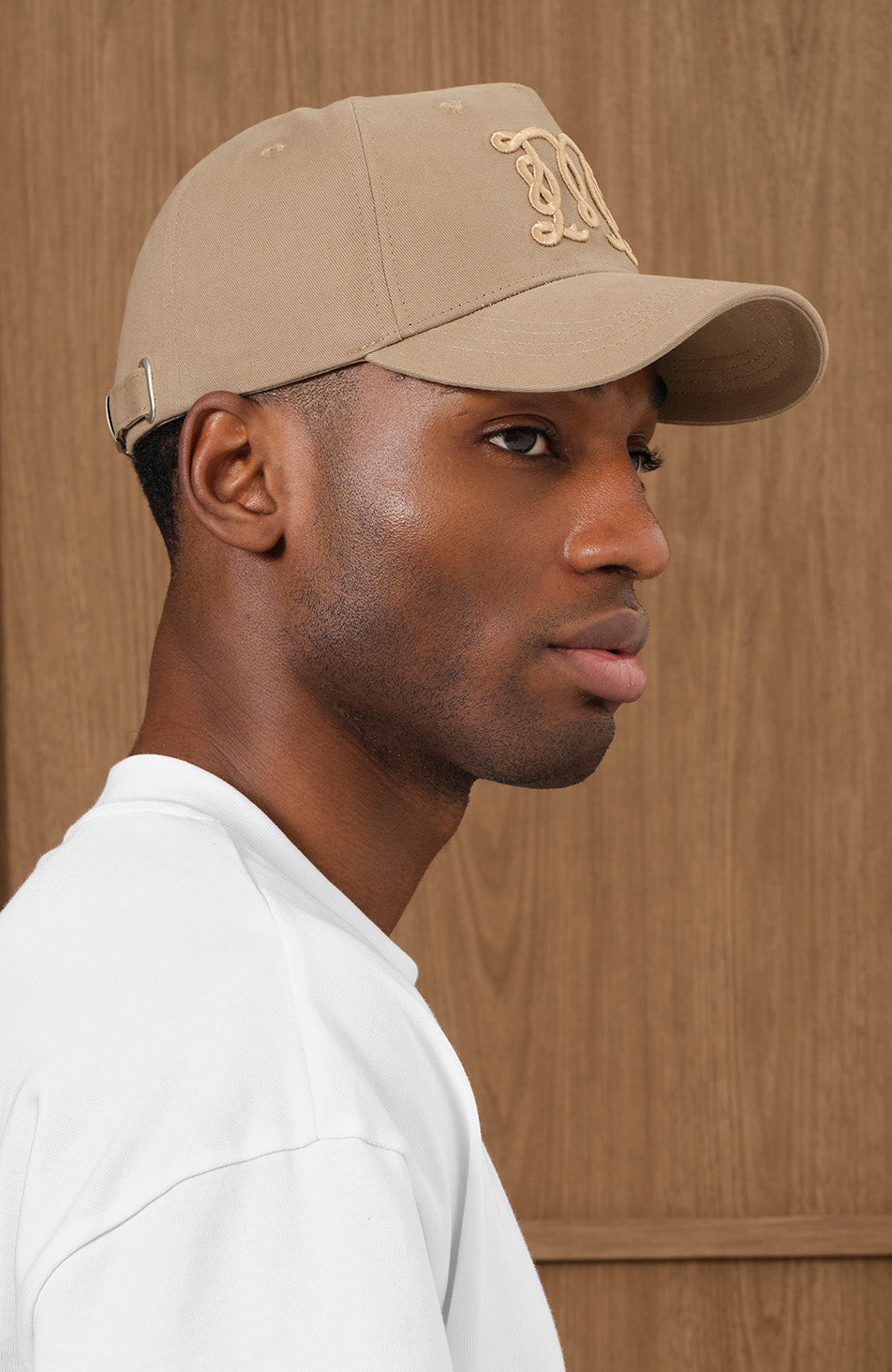 Monogram Trucker Cap in Beige