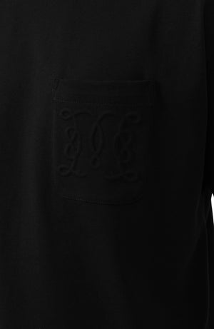 Embossed Monogram Pocket T-Shirt in Black – MAUVAIS