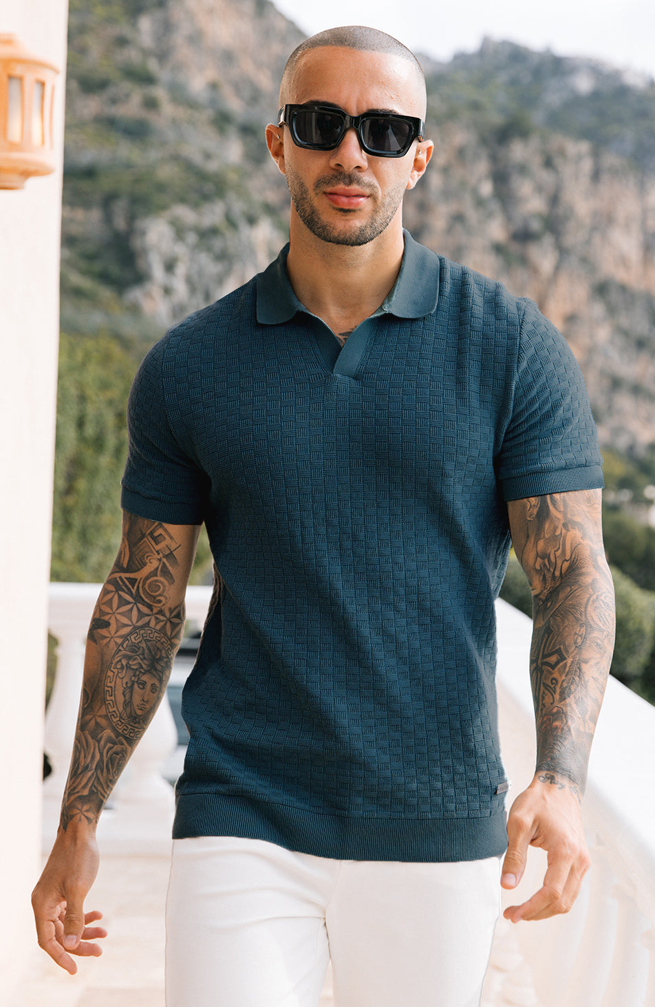 Nerano Slim Polo in Dark Green