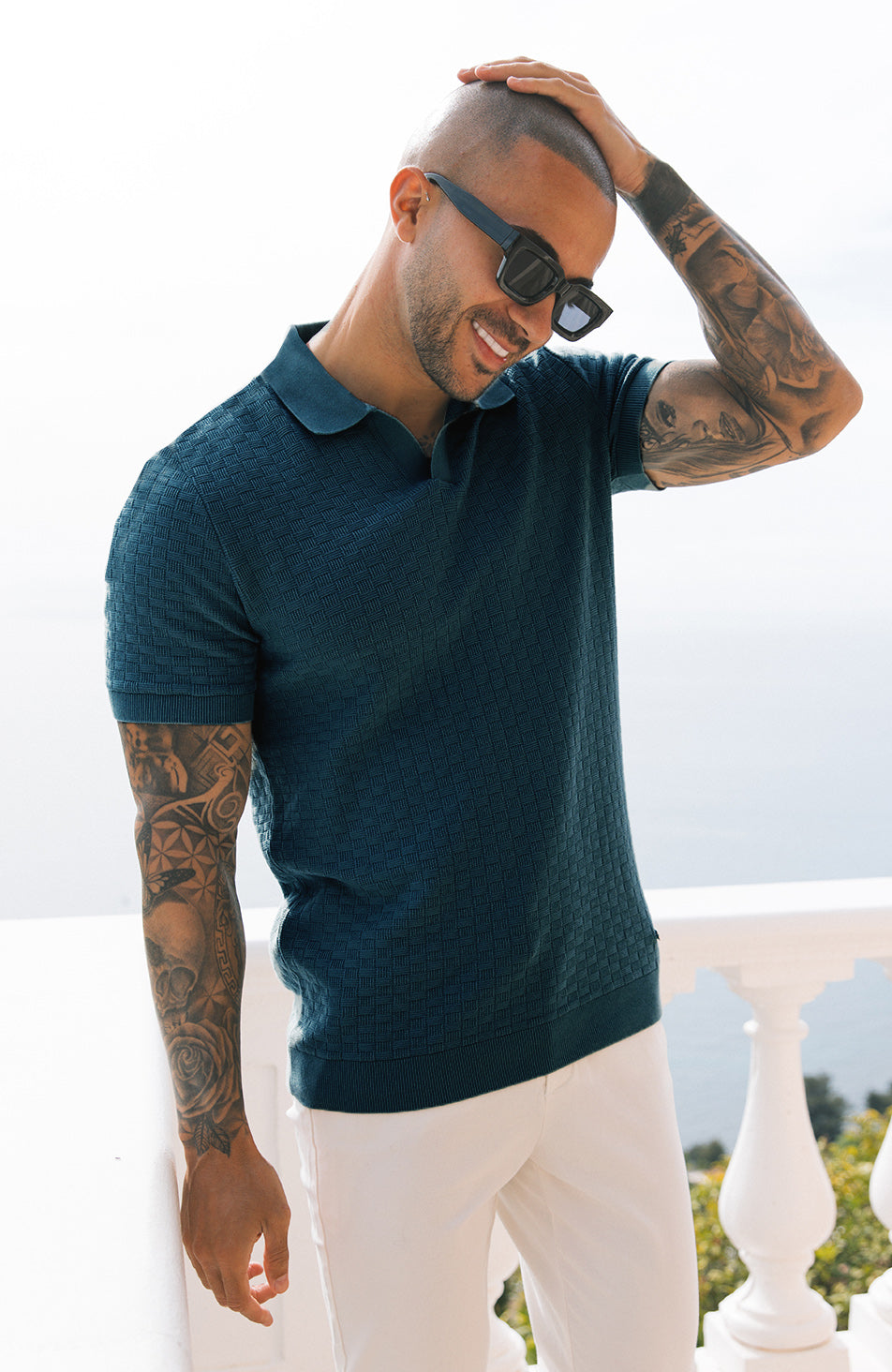 Nerano Slim Polo in Dark Green