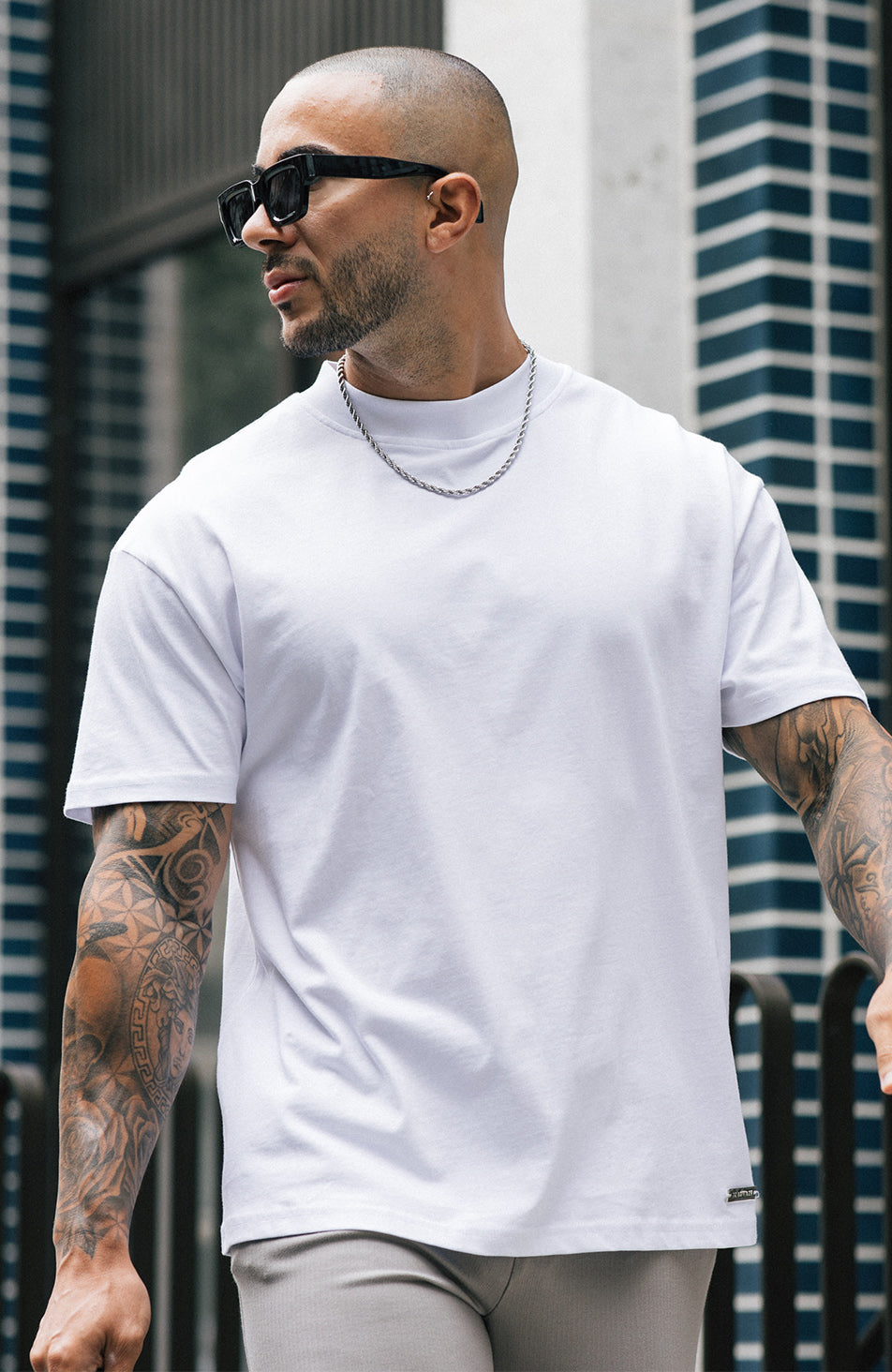 Signature Oversized Tee in White