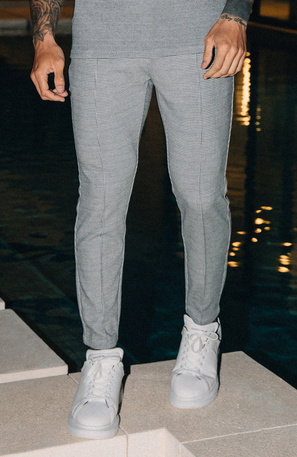 Dogtooth Trousers in Grey