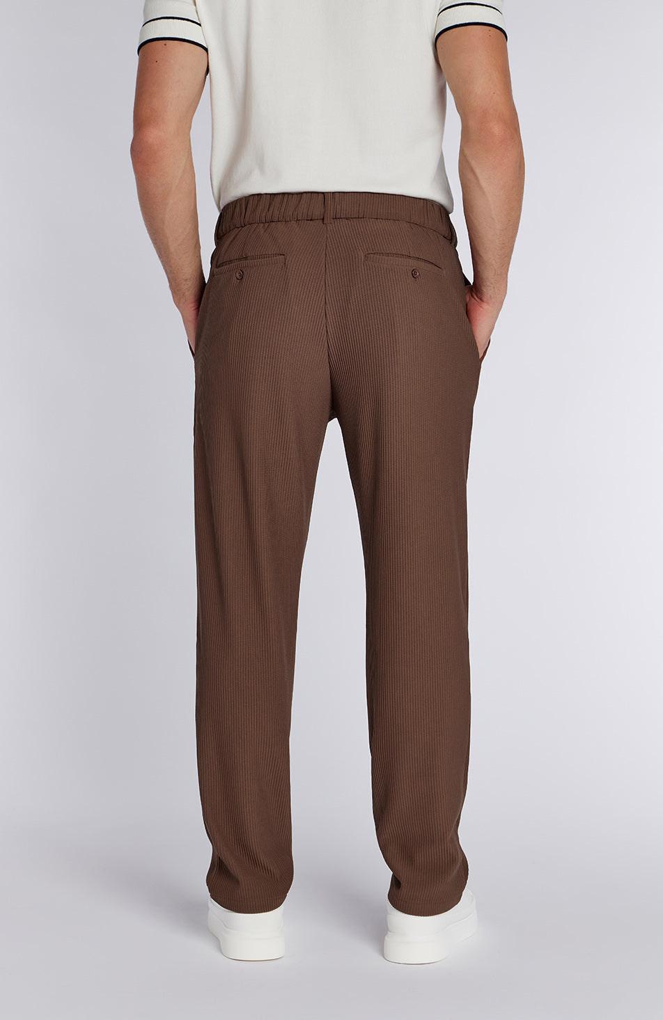 Rustique Straight leg Luxe Rib Trousers in Rust