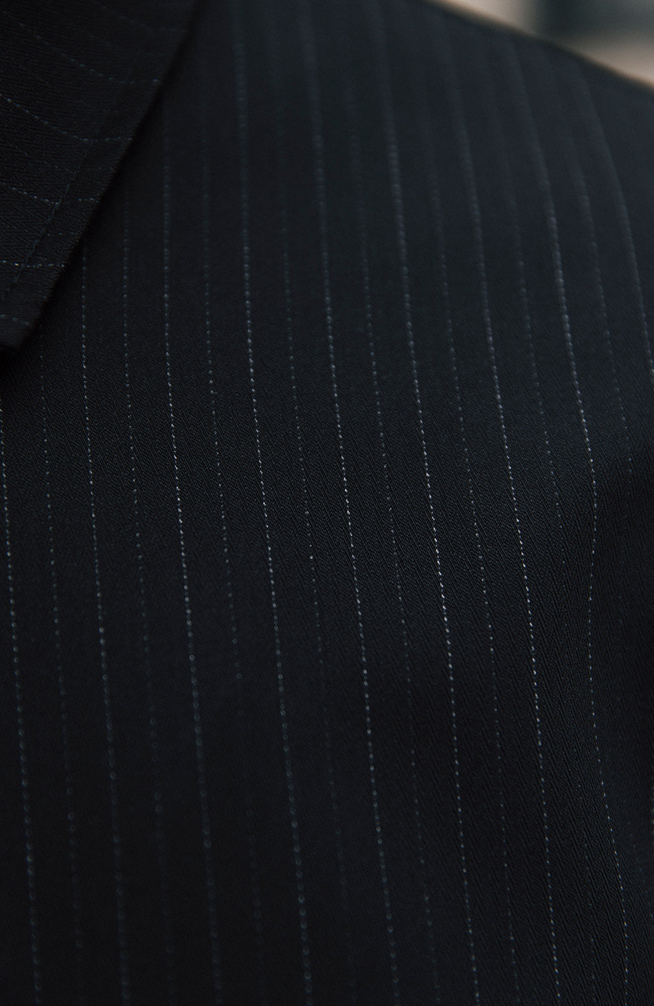 Savile Regular Pinstripe Jacket in Black