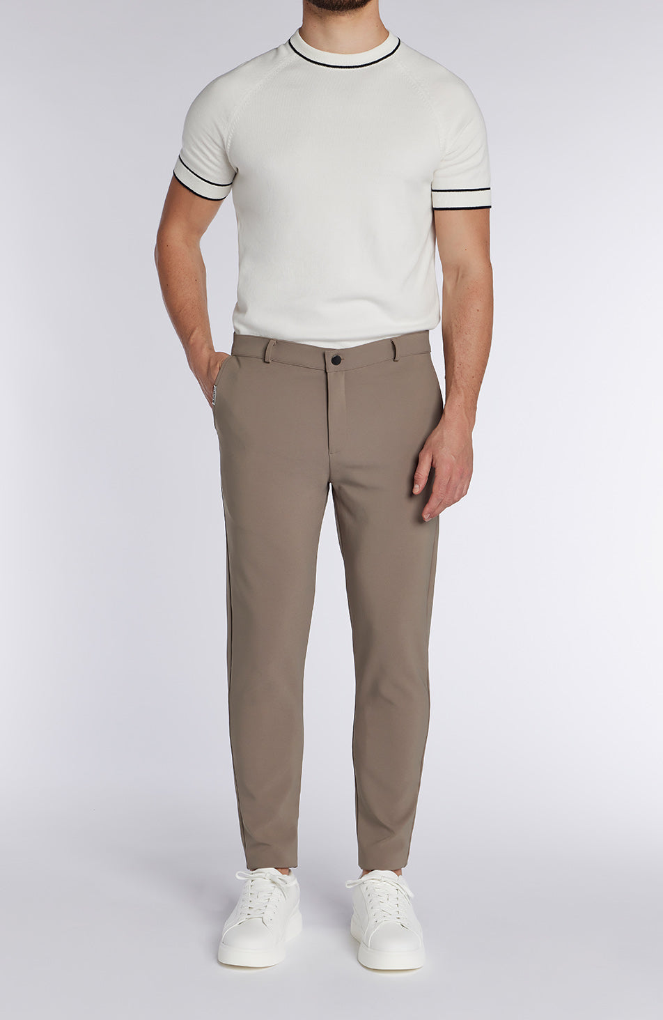 Signature Hybrid Trousers in Taupe