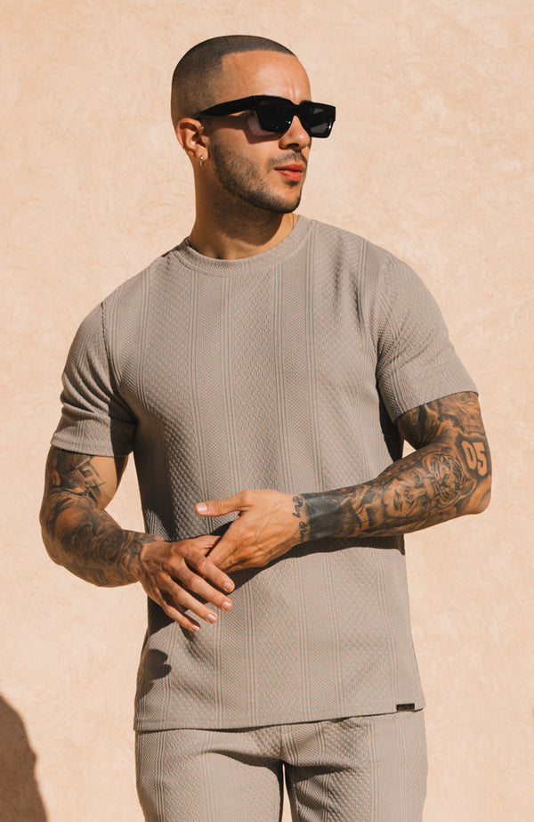 Cedro Knit Tee in Taupe