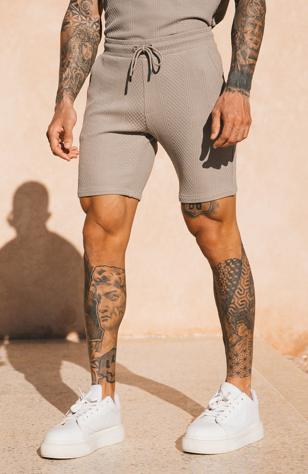 Cedro Knit Shorts in Taupe