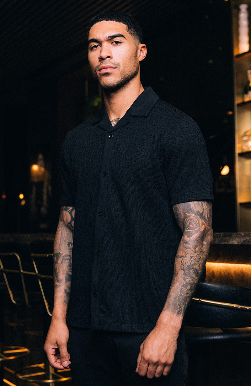 Franco Knitted Shirt in Black