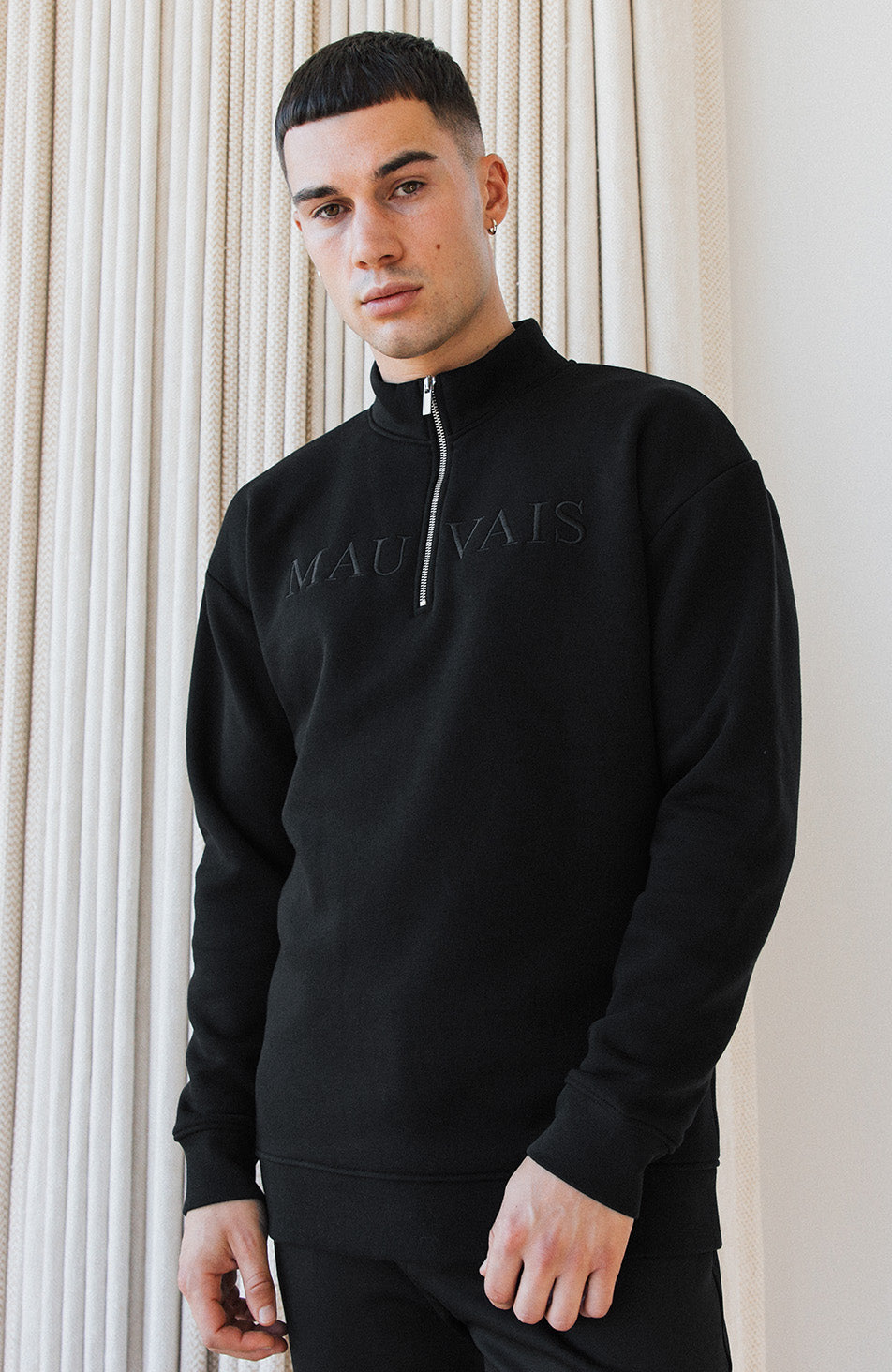 MAUVAIS White Embossed Sweatshirt