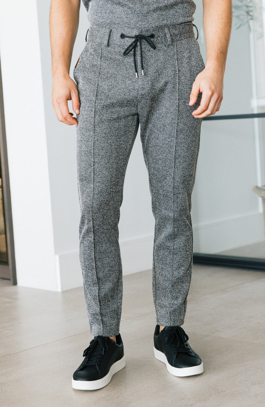 Zig Zag Trousers in Charcoal