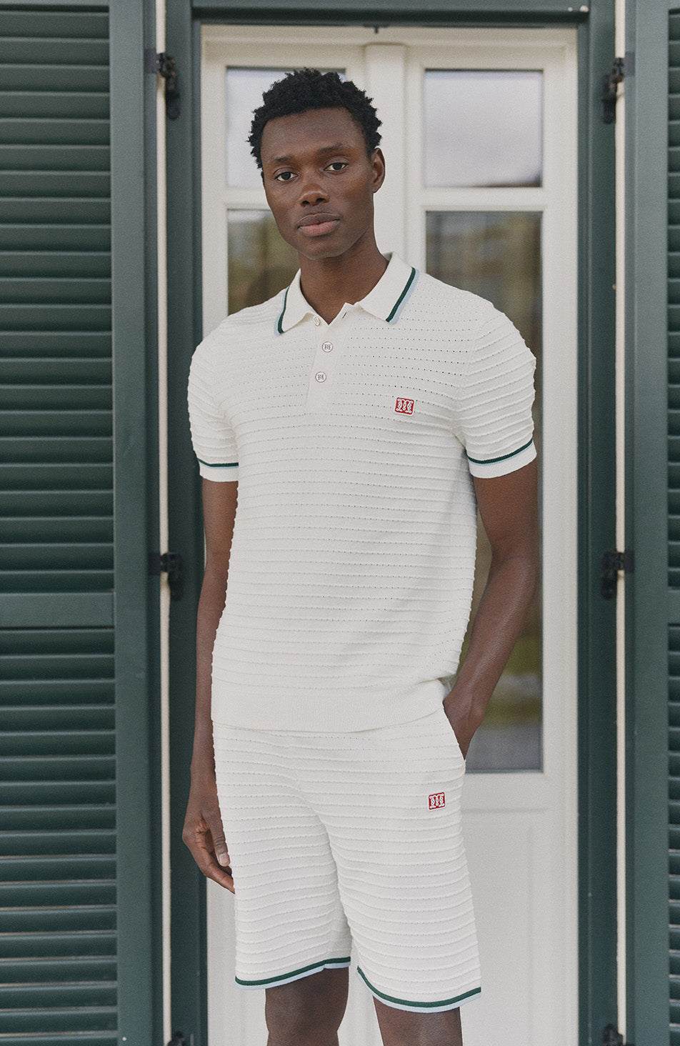 Riviera Knit Rib Short in White