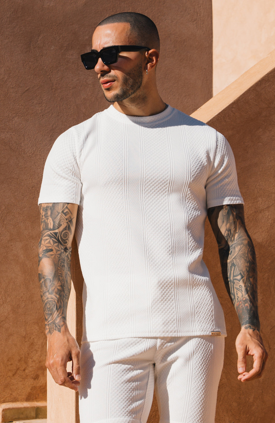 Cedro Knit Tee in White