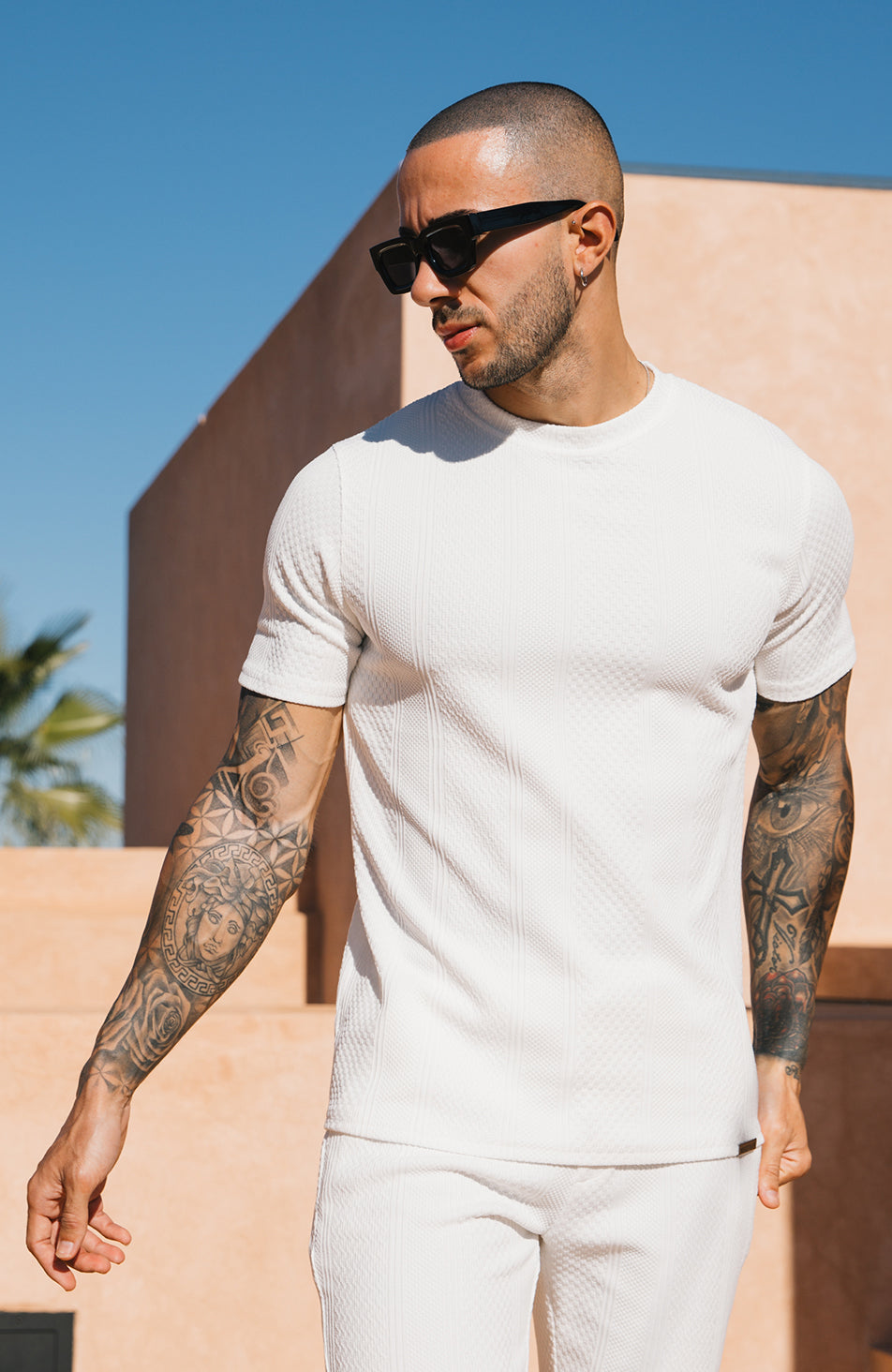 Cedro Knit Tee in White