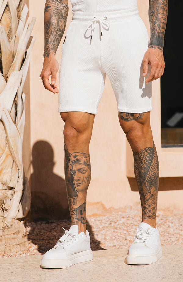 Cedro Knit Shorts in White