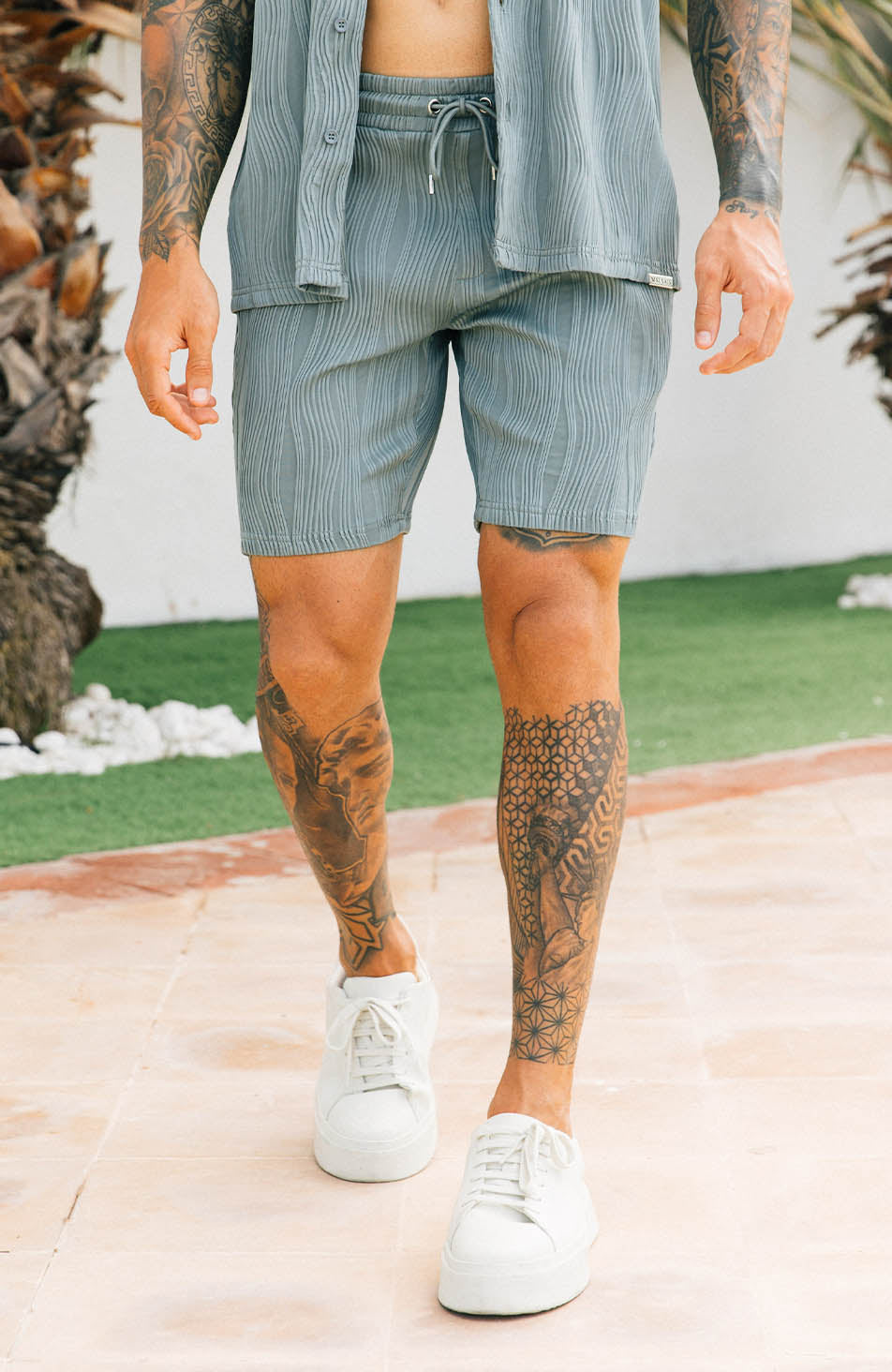 Wave Shorts in Sage