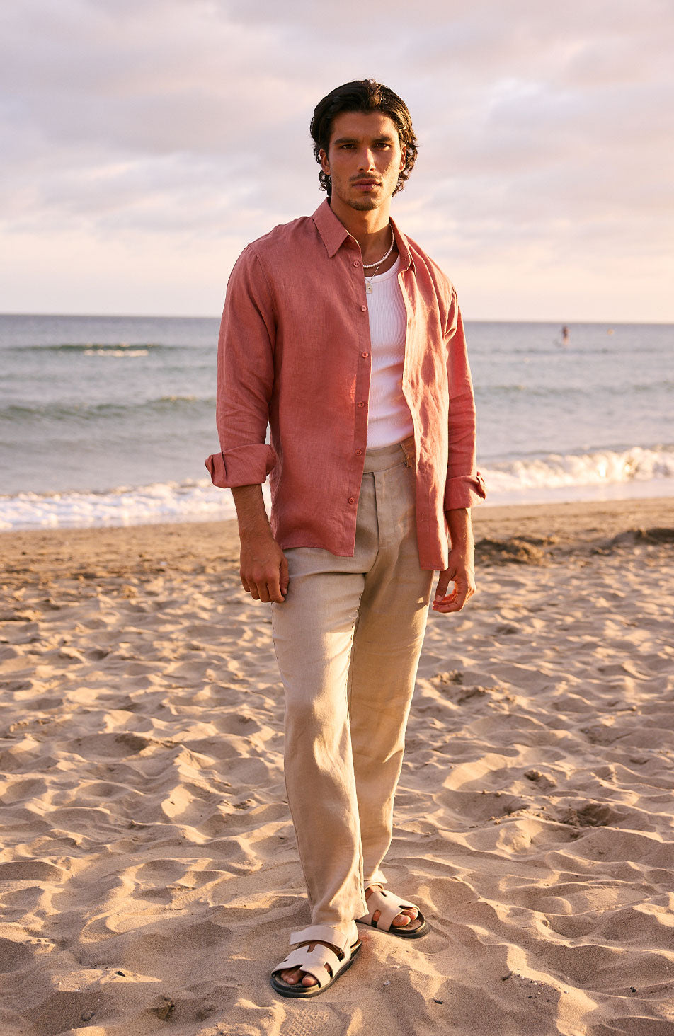 Nammos Pure Linen Tailored Shirt in Canyon