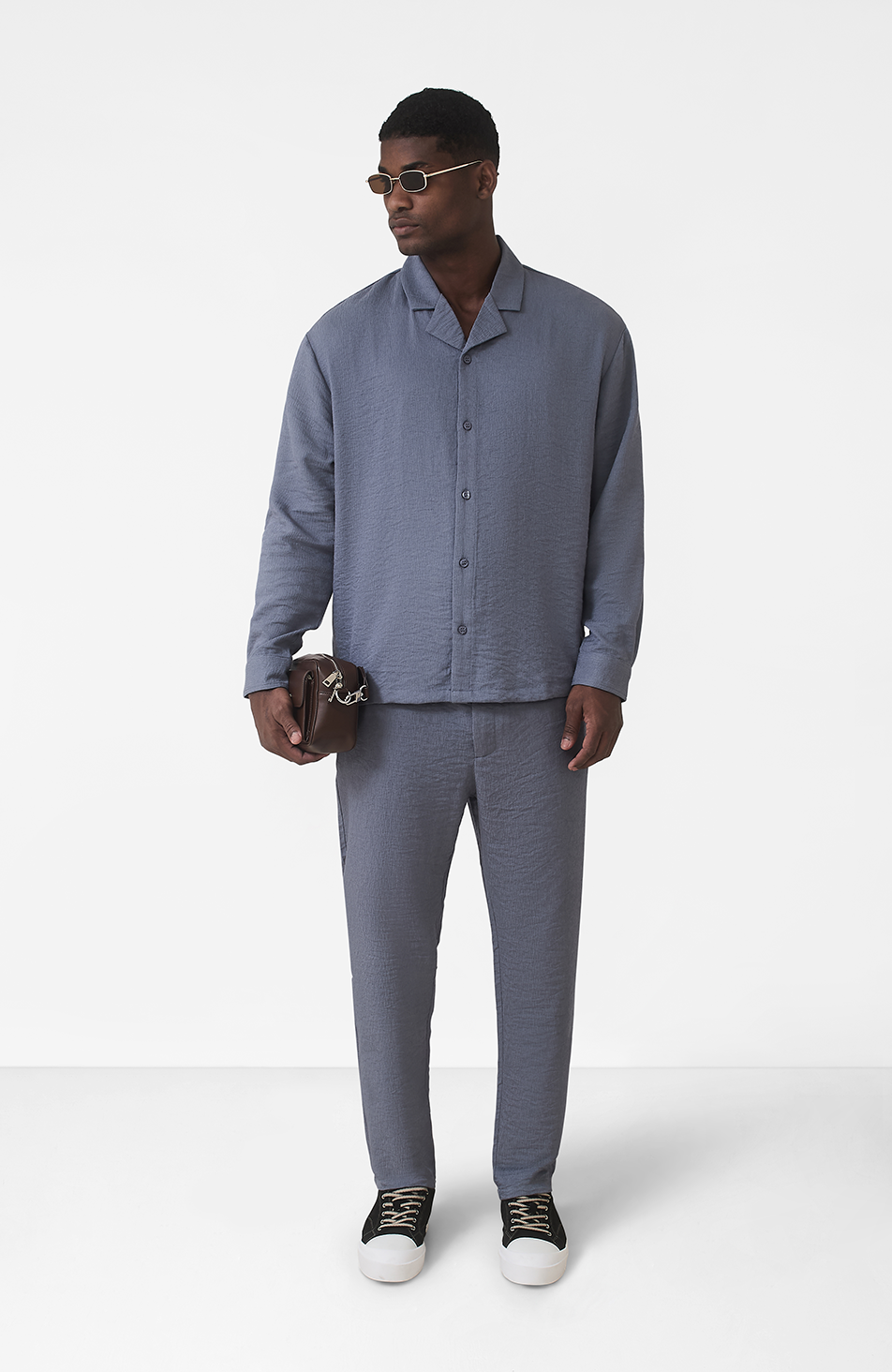 Fiorano Relaxed Fit Trousers in Storm