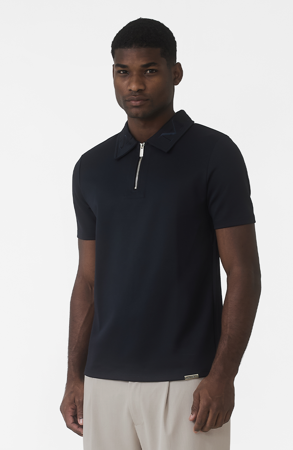 Signature Embroidery Logo Polo in Navy