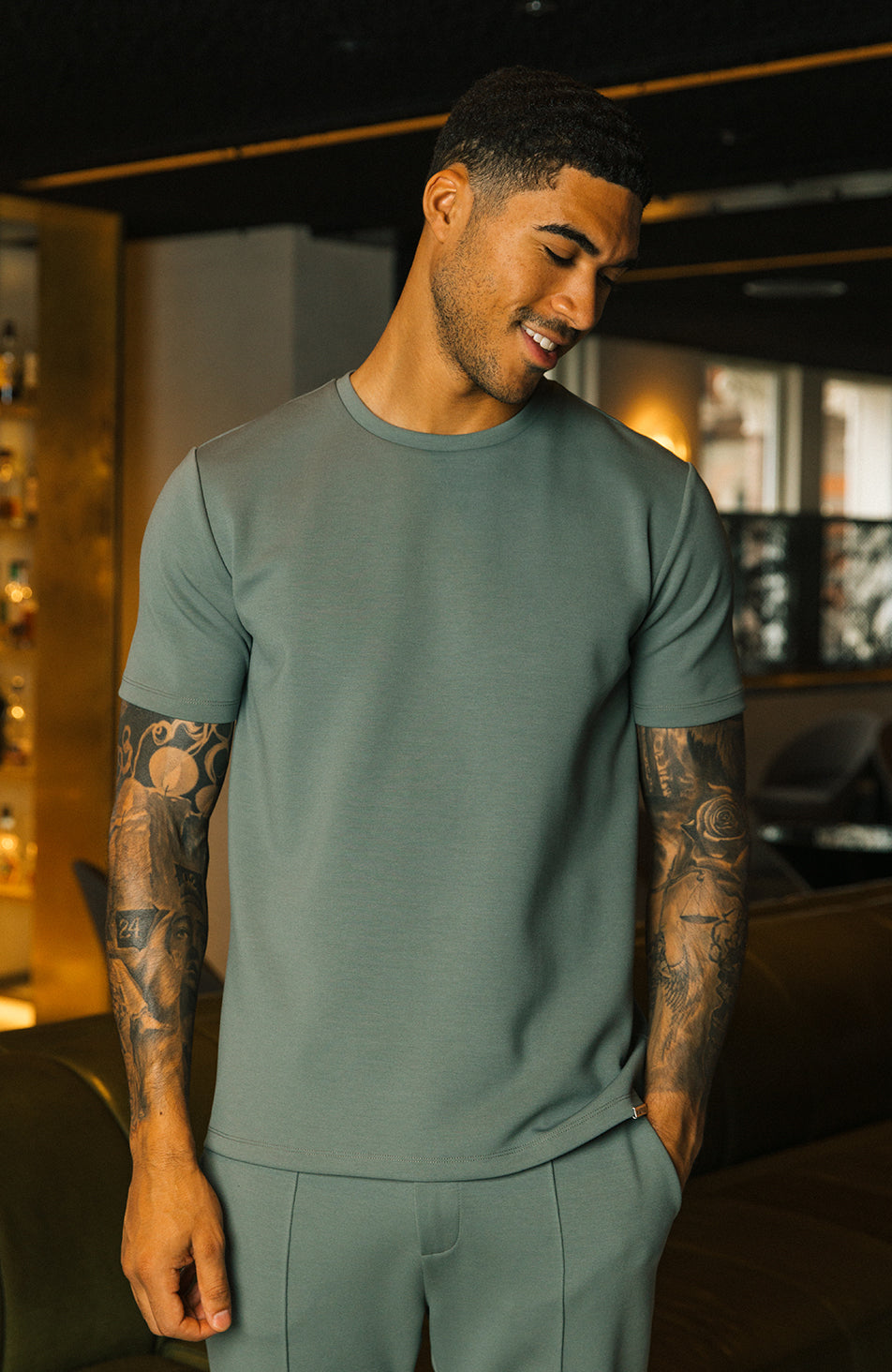 Lowell Luxe Tee in Sage