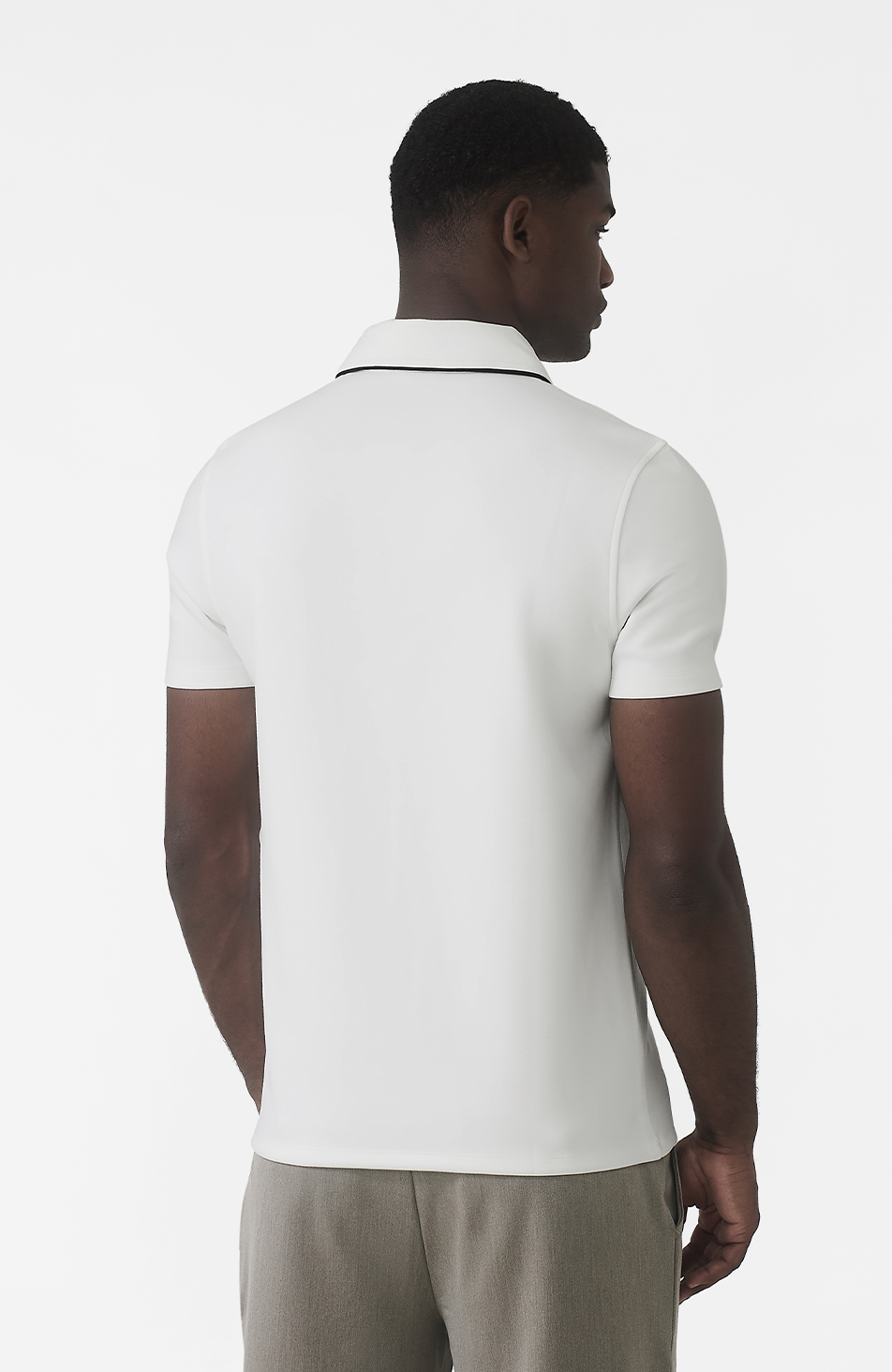 Signature Slim Tipping Polo in White